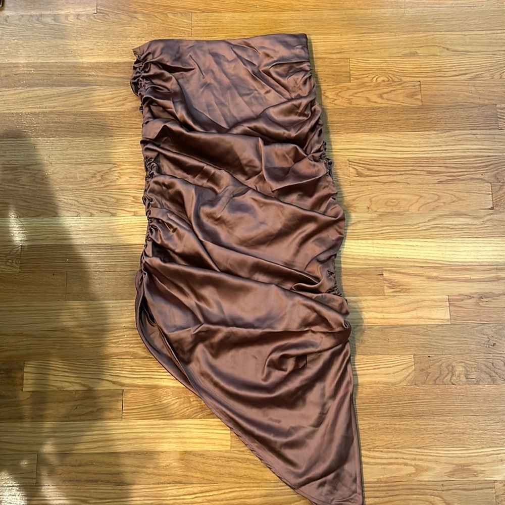 Forever 21 Brown Asymmetrical  Skirt, Size: Large, New With Tags
